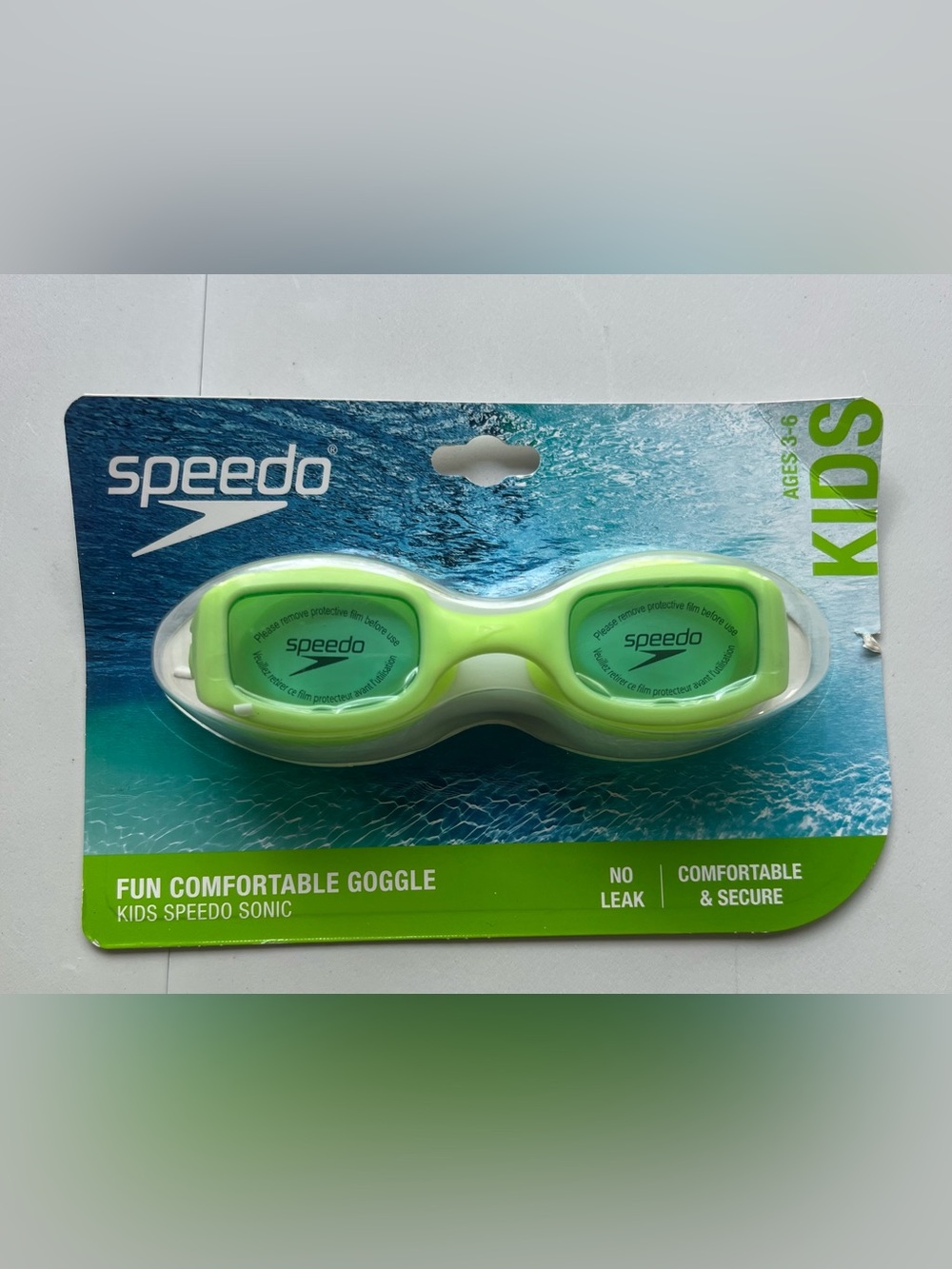 Speedo Kids' Sonic Pale Clover Swim Goggle
- Green